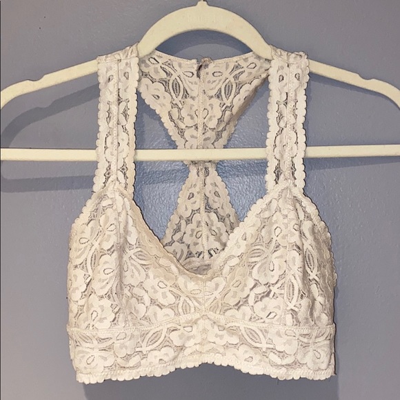 Woman's Free People White Bralette Size S - Picture 9 of 10